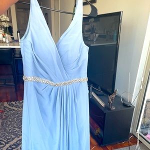 Blue Azazie bridesmaid dress